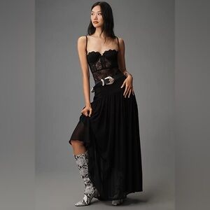 HUTCH Drop-Waist Maxi Skirt